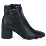NWT Miz Mooz Womens Justice Leather Pointed Toe Ankle Boot Black Size 8 EU 39