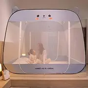Pop-Up Mosquito Net for Bed Canopy Anti Mosquito Bites Folding Design with Net Bottom, Insect Screen for Home Bed Camping Travel,Gray,2.0 * 2M