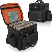 Vinyl Record Storage Carrying Bag Travel Case For Albums Holds Up To 60+ Lp
