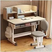 Kids Desk and Chair Set, Height Adjustable Student Writing Desk, Learning Reading and Drawing Work Station, School Home Learning Tool for Boys and Girls