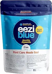 Eeziblue Monthly Pool Algaecide | Pool Booster for All Algae in above Ground and In-Ground Swimming Pools up to 20,000 Gallons