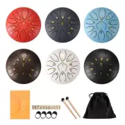 6 inch 11-Tone Steel Tongue Drum Hand Pan with Drumsticks Percussion instruments