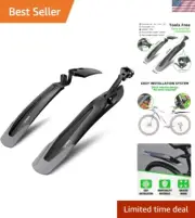 Lightweight Universal Mudguard Set for Ebike & Mountain Bike - Easy Installation