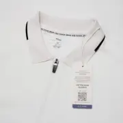Brax NWT Percy 1/4 Zip Short Sleeve Polo Shirt Size 2XL in White Cotton/Poly