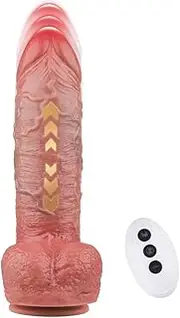 Thrusting Dildo Vibrator Sex Toy for Women - 4 in1 Remote Control Vibrator with 9 Vibration & 3 Thrust rotation, G Spot Suction Cup Dildo with Heating Function Adult Sex Toys & Games for Women Couples