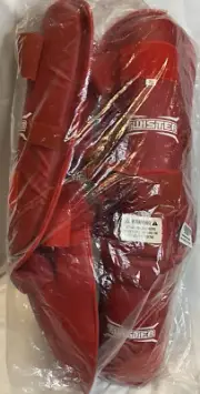 Classic Red Shin/Foot Instep Guard MMA Boxing Muay Thai Protection Training - XL