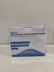 Deluxe Inflatable Hair Washing Basin Comfort Portable Pillow Padded Comfort