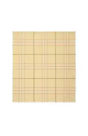 burberry Wide Check Wool Scarf in Buff at Nordstrom