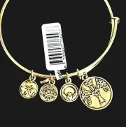Celtic Irish Charm Adjust Bangle Bracelet Tree of Life Shamrock Ireland Claddagh