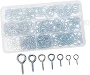 210pcs Sheep Eye Screw Set Iron Sheep Eye Screw Hooks White Blue for Ceiling Decorative