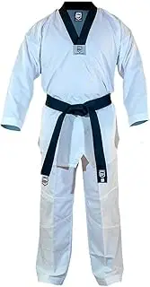 [ELITE TAEKWONDO] Elite - Pro-Grade Black Collar Taekwondo Uniform (TKD Dobok) Ultralight Fabric Fighting Gear with Extra mesh