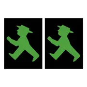 2PK Nostalgic Art Ampleman Grun Colour Printed Fridge Rectangle Magnet Décor 8cm