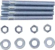 3.5in Carburetor Studs Set, Carburetor Mounting Stud Kit, Steel Carburetor Stud with Spacer for 5/16in Threads Intake Manifold