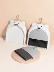 Small Broom Dustpan Set Cartoon Teddy Bear Household Desktop Garbage Shovel Smal