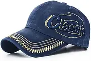 [HAMKVBPR] Baseball Cap Unisex Spring Men's Baseball Caps Vintage Hat Letter Sun Hat Outdoor Sports Hat(Blue Hungry)