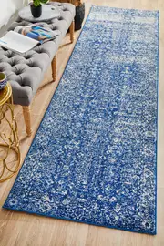 Abode Rug Culture Navy Vintage Style Runner Rug