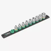 Wera 005450 SAE 3/8" Drive Zyklop Socket Set with Magnetic Holder, 9 Pieces