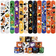 12x Kids Party Novelty Toys play Band Wrist Halloween Snap Slap Bands