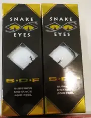 Vintage-2 Sleeves of Snake Eyes Golf Balls. SDF-Superior Distance-Feel. 3's-4's