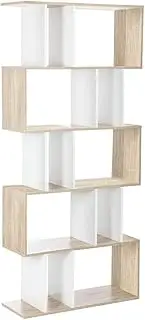 [Artiss] Bookshelf, 5 Tier Shelf Corner Wall Shelves Display Cabinet Bookcase Bookshelves Storage Rack Home Living Room Bedroom Office Furniture, High Density Particle Board Multicoloured