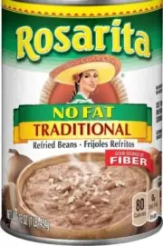 Rosarita No Fat Traditional Refried Beans, 16 oz (Pack of 6)