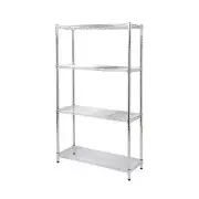 Pinnacle 4 Tier Chrome Wired Shelving Rack Storage Organizer - 1600x900x 300mm