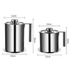Oil Filter Pot 2 In 1 Design Deep Fryer Use Dishwasher Safe Frying Pot With Lid