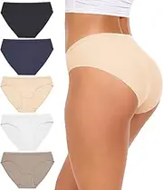 [RHYFF] Womens Underwear Breathable Mesh Bikini Panties Stay Fresh Ladies Panty Stretches Soft Hipster Briefs Travel Underpants