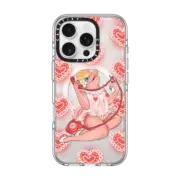 iPhone 16 Pro Clear Case MagSafe Compatible Vintage Cherry Pie