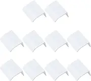 Finger Edge Pull, Arc Modern Finger Edge Pulls Tab Pull Furniture Aluminum Handles Hidden Concealed Tab Pulls for Home Kitchen Living Room Door Drawer Cabinet (White, 1.26" C-C, 10Pcs)