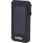 Brillar Premium Power Mate Solar USB Powerbank - Black