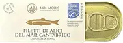 Mr. Moris® | Cantabrian sea anchovy fillets in olive oil | Handmade anchovies from the Cantabrian Sea | Kosher | MSC certified from sustainable fisheries | In premium case | 50g can