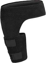 Gogogmee 1pc Sports Protection Belt Kickstand Braces Hamstring Sleeve Protector Adjustable Hip Belt Protection Band Black Leggings Neoprene Fitness Hip Wrap Sciatica Brace Sports Guard