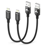 Lightning Cable 2Pack 0.3M Short iPhone Charger Cable MFi Certified iPhone Charg