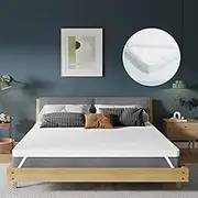 5cm Thickness Memory Foam Mattress Topper with Washable Waterproof Cover, Mattress Topper for Sofa Bed, Caravan, Hard Mattress and Old Mattress. (Double)