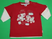 6 9 12 NWT Pumpkin Patch PEEK A BOO Red White Double Sleeve Tiger SHIRT Top Boys