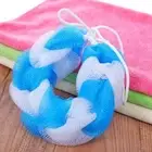 Exfoliating Loofah Puff Back Scrubber Strap Bath Shower Sponge NEW Body R4 Z8V6