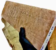 Figured Quilted Maple1.4"x6.75”x20”KD Big Leaf Carve Top figured quilt kd