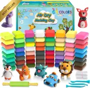 64 Colors Air Dry Modeling Clay Kit, Safe & Non-Toxic, for Kids 4-12 Years