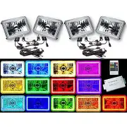 4X6 RF Color Change SMD LED Halo Shift Angel Eye Headlight 6K HID Light Bulb Set (for: Peugeot)
