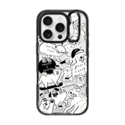iPhone 16 Pro Impact Ring Stand Case MagSafe Compatible DOG STICKERS