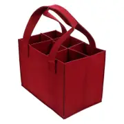 Wine Cooler Bag 6 Bottle Wine Bag With Divider Travel Insulated Wine Carrying Case Cooler Tote Bag With Handle Great Red