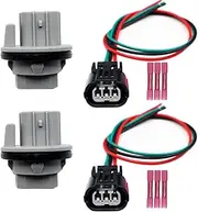 2 Set Front Turn Signal Light Lamp Bulb Socket Connector Wiring Plug Pigtail 33302-S5A-A01 Compatible with Honda CR-V 2002-2015 Civic 2001-2003 Odyssey 2005-2010 for Acura RDX TSX TL