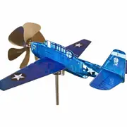 Metal Airplane Wind Spinners Outdoor Windmill Garden Decor