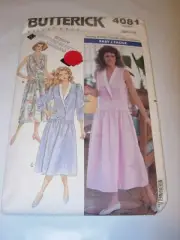 WOMENS UNCUT BUTTERICK 4081 Sewing Pattern DRESS DROP WAIST CASUAL SIZE 12 14 16