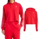 Adidas 3S Short Hoodie 女款 紅色 短版 連帽 上衣 運動 休閒 長袖 IN8387