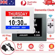 Digital Dementia Day Clock 7/8/10" Large LCD Display Alarm Date Time Year Decor