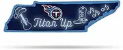 Rico Industries NFL Tennessee Titans State Shape Shape Cut Pennant - Home and Living Room Décor - Soft Felt EZ to Hang, 18x0.10x18