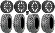 Valor V05 Beadlock 14" Wheels Black 27" Ceros Tires Textron Wildcat XX