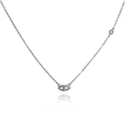 Culturesse Harmonie Sterling Silver Evil Eye Necklace Women's Fashion Jewellery